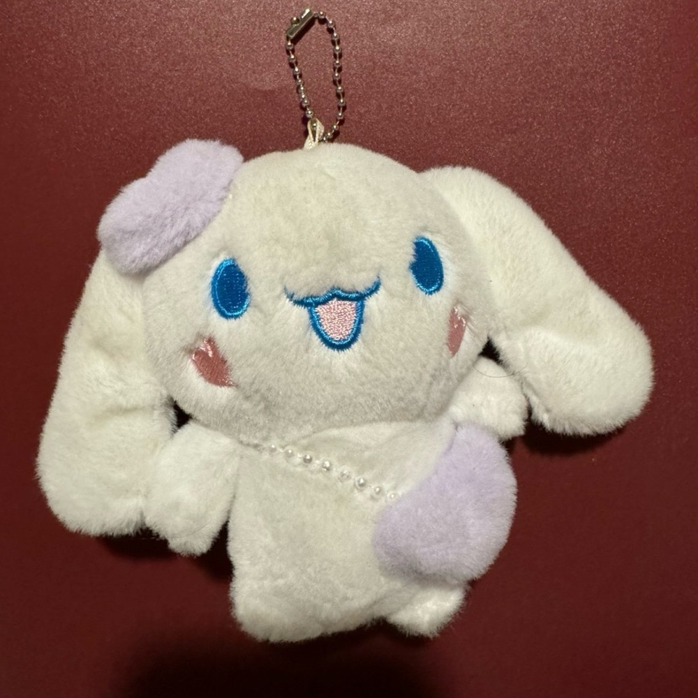 Sanrio Cinnamoroll Bag Charm White and Purple